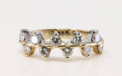 18Kt Yellow Gold Diamond Ring.