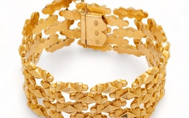 18k Gold Bracelet, Italy Ca. 1960, L 7" 37.9g 1 pc