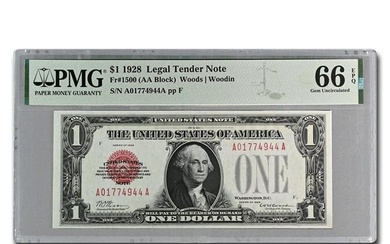 1928 $1.00 U.S. Note Legal Tender
