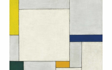 Georges Vantongerloo (1886-1965), Composition dans le carré avec couleurs jaune-vert-bleu-indigo-orangé