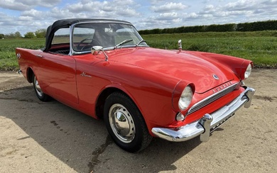 1960 Sunbeam Alpine sports convertible, 1600cc engine, manual gearbox with overdrive, reg. no. 3685 PU, chassis no., B9101624
