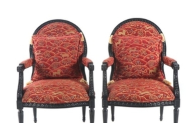 Louis XVI Fauteuil Chairs by Fairfield, 21st Century