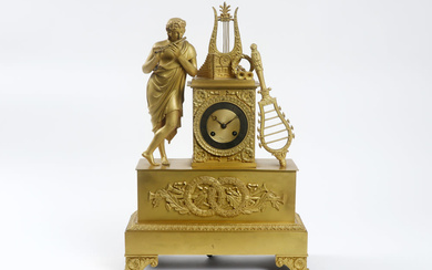 19th Cent. Empire style ormulu clock wit