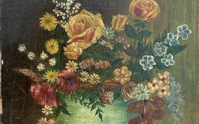 19th Century Floral Still Life, Signed