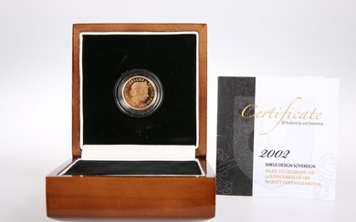 2002 22 CARAT GOLD SHIELD BACK FULL SOVEREIGN, by