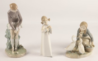 (3) Lladro porcelain figures