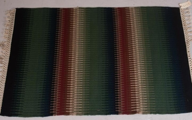 3'11" x 5'11" Hand Woven Wool and Linen Rug