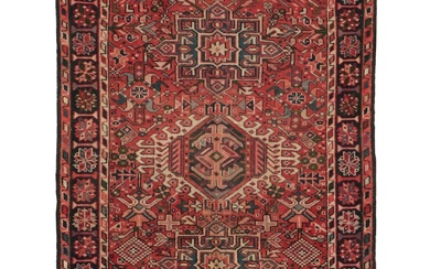 3'8 x 4'7 Hand-Knotted Persian Karaja Accent Rug