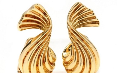 18KT Gold Earrings, Judith Leiber
