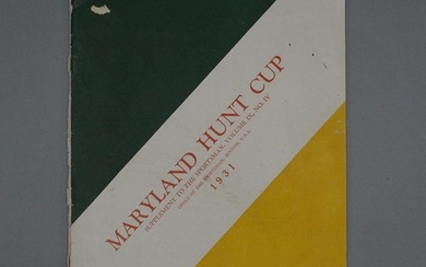 1931 Maryland Hunt Club Official Race Records