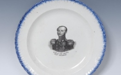 A 19th century Pearlware shaped circular plate