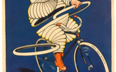 After H. L Roowy 'Le Meilleur. Le Moins Cher. Pneu Velo Michelin' advertising poster, 1912