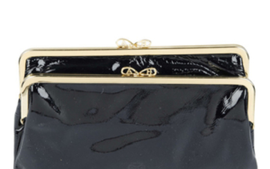 ANYA HINDMARCH - a patent leather dual purse.