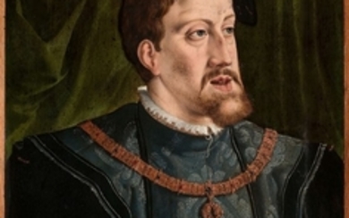 Attribué à Jan Cornelisz. Vermeyen Beverwijk, vers 1504 - Bruxelles, 1559 Portrait de l'empereur Charles Quint