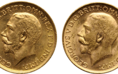 Australia, George V, Gold Sovereigns (2)