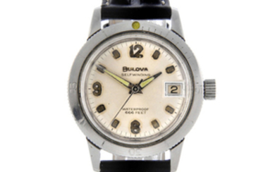 BULOVA - a gentleman's stainless steel 666 Feet wrist watch.