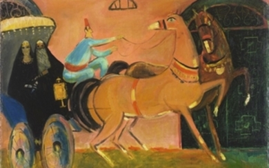 CHARIOT AND HORSES, Nahum Gutman