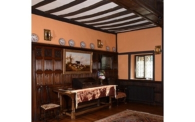 A Charles I oak hall table