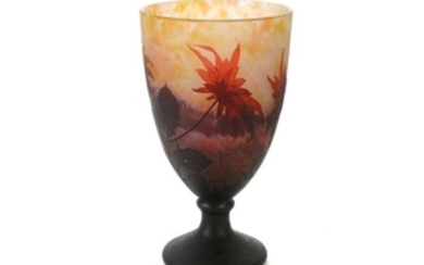 DAUM, FRANCE, EARLY 20th CENTURY cameo glass vase,...