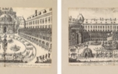 Equestrian ballet (‘Rossballett’) in the courtyard of the Imperial Palace in Vienna on 24 January 1667, on the occasion of the marriage of Leopold I