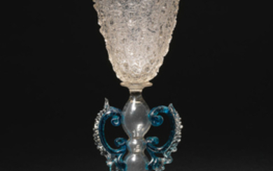 A façon de Venise winged wine glass, first half 17th century