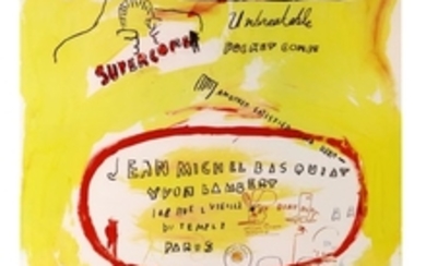 Jean Michel-Basquiat (American 1960-1988), 'Supercomb', 1988, offset lithograph...