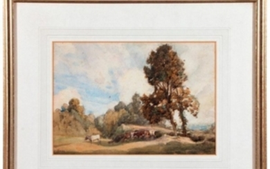 A late 19th/early20th century watercolor landscape by Arthur E. Vokes (1874-1964) signed lower left.