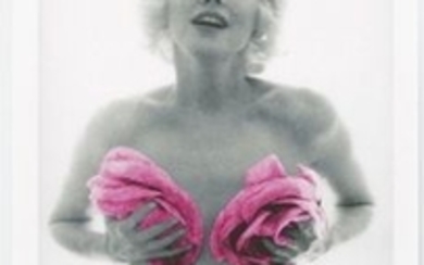 MARILYN MONROE PINK CLASSIC ROSES. BERT STERN SIGNED AND STAMPED.