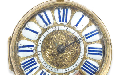 Pascal Hubert, Rouen. A large key wind open face oignon pocket watch