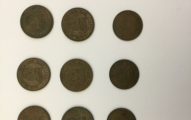 ROMA Pio IX (1846-1870) Lotto di 9 monete in...