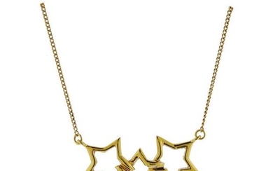 Tiffany & Co 18k Gold Star Pendant Necklace