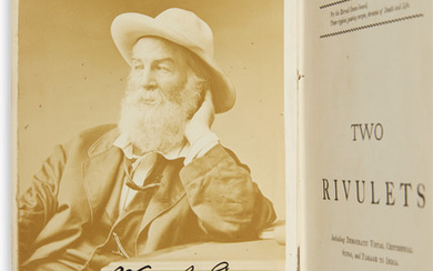 With autograph card and signed photograph, WALT WHITMAN, 1876