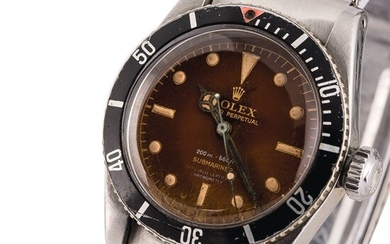 ROLEX | Submariner, Ref. 6538, A Stainless Steel Wristwatch with 4-Line “Tropical” Dial and Bracelet, Circa 1958