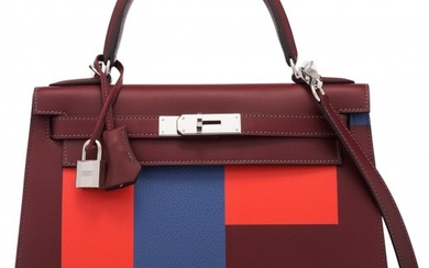 58004: Hermès Limited Edition 28cm Rouge H Sombr