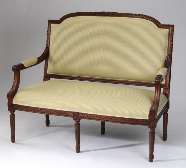 Louis XVI style mahogany settee
