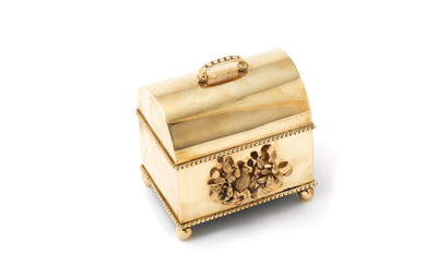 A 9 carat gold musical box