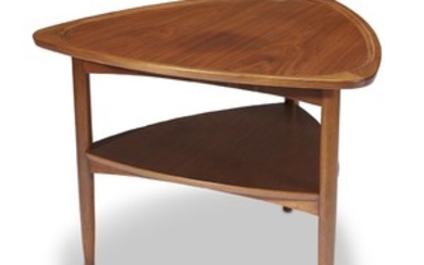 AMERICAN MODERN TWO SIDE TABLES AND LAMP TABLE, CIRCA...
