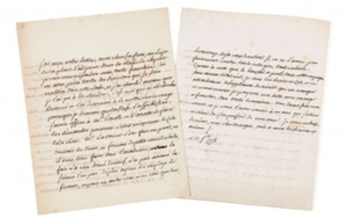 [CHARLES CLAUDE FLAHAUT DE LA BILLARDERIE, COMTE D’ANGIVILLER] (1730-1809) Lettre autographe