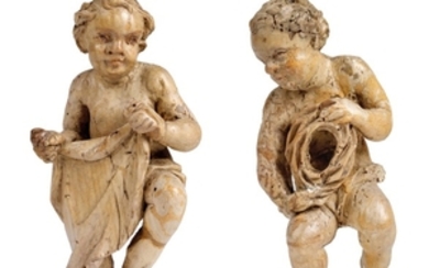 A pair of small Baroque angels