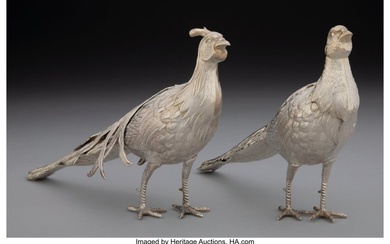 74104: A Pair of Pasgorcy Silver Pheasants, Madrid, Spa