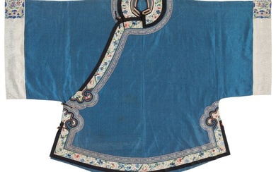 78104: A Chinese Embroidered Blue-Ground Jacket 37 x 53