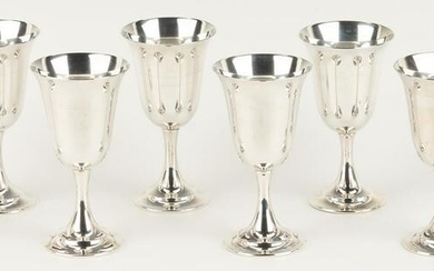 8 International Lord Saybrook Sterling Silver Goblets