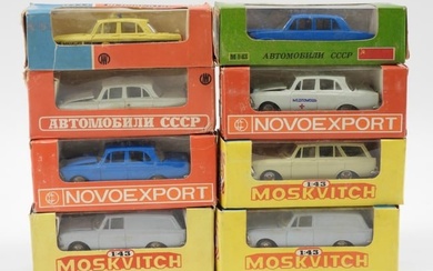 8PC Vintage Russian USSR Novoexport Diecast Cars