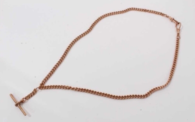 9ct rose gold watch chain