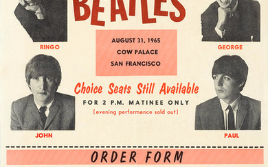 A Beatles Cow Palace Concert Handbill
