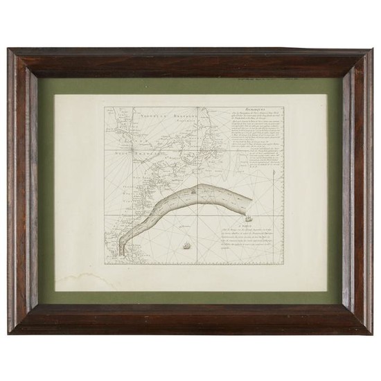 A Benjamin Franklin owned Chart of the Gulf Stream
