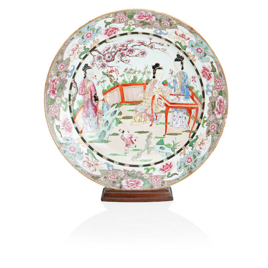A CHINESE FAMILLE ROSE CHARGER