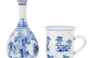 A Chinese porcelain small bottle vase, Kangxi...