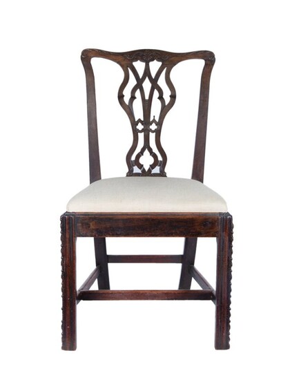 A Chippendale Style Carved Mahogany Side Chair Height