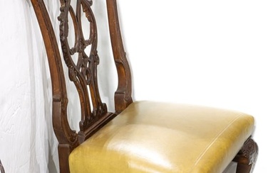 A Chippendale style mahogany side chair